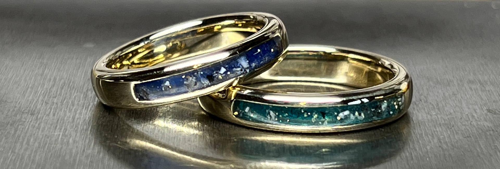A pair of handcrafted rings